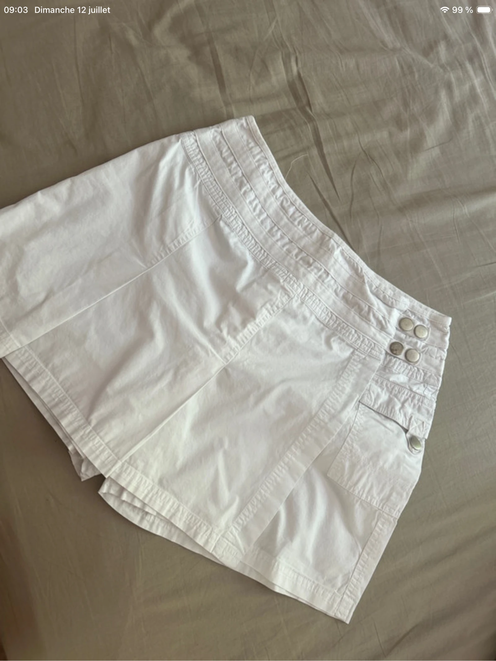 JUPE SHORT BLANCHE CAMAÏEU 💕💕